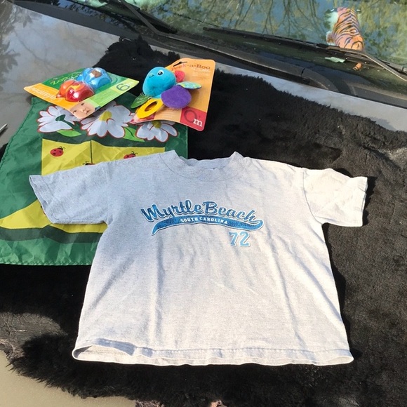 Myrtle Beach South Carolina Short Sleeves Gray Tee Delta Pro Weight Boys S 6/8 - Picture 5 of 10